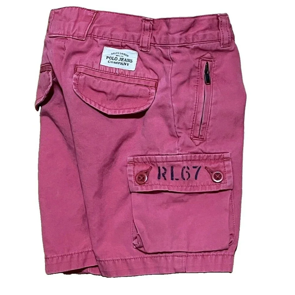 Ralph Lauren Polo Jeans Company Salmon Cargo Shorts Toddler Boys 2T